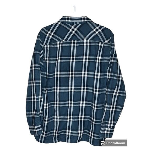 Wrangler ATG All Terrain Gear Elbow Patch Button-Up Flannel Shirt - Size L - Picture 2 of 6